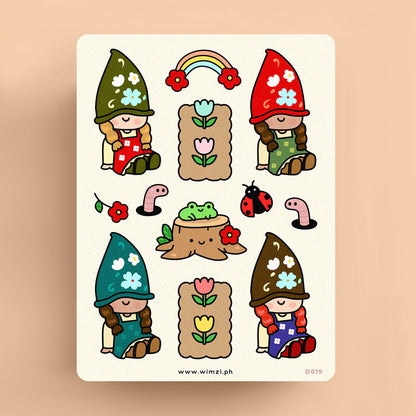 Cute Gnomes Decorative Sticker Sheet