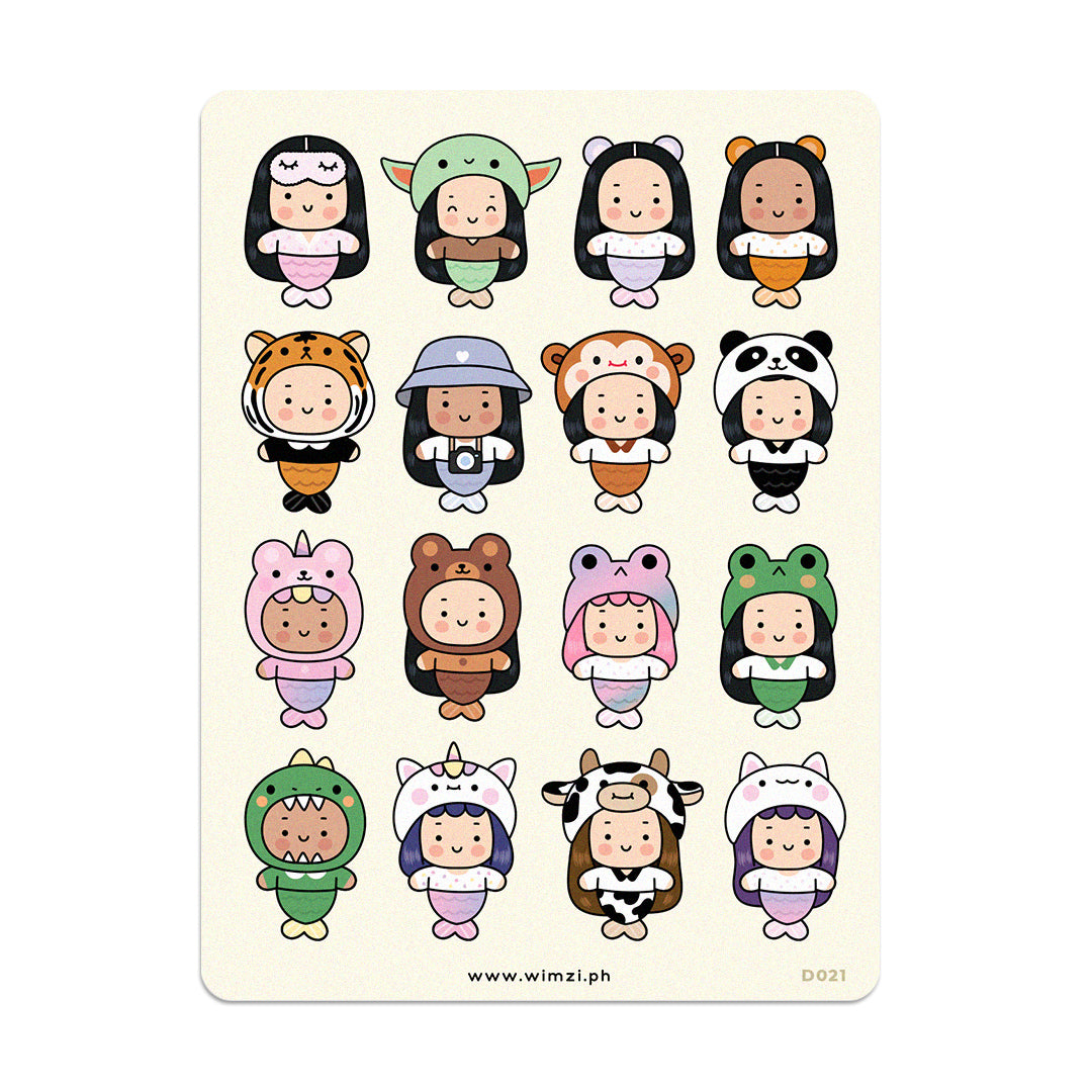 Super Kawaii Mermaids Sticker Sheet