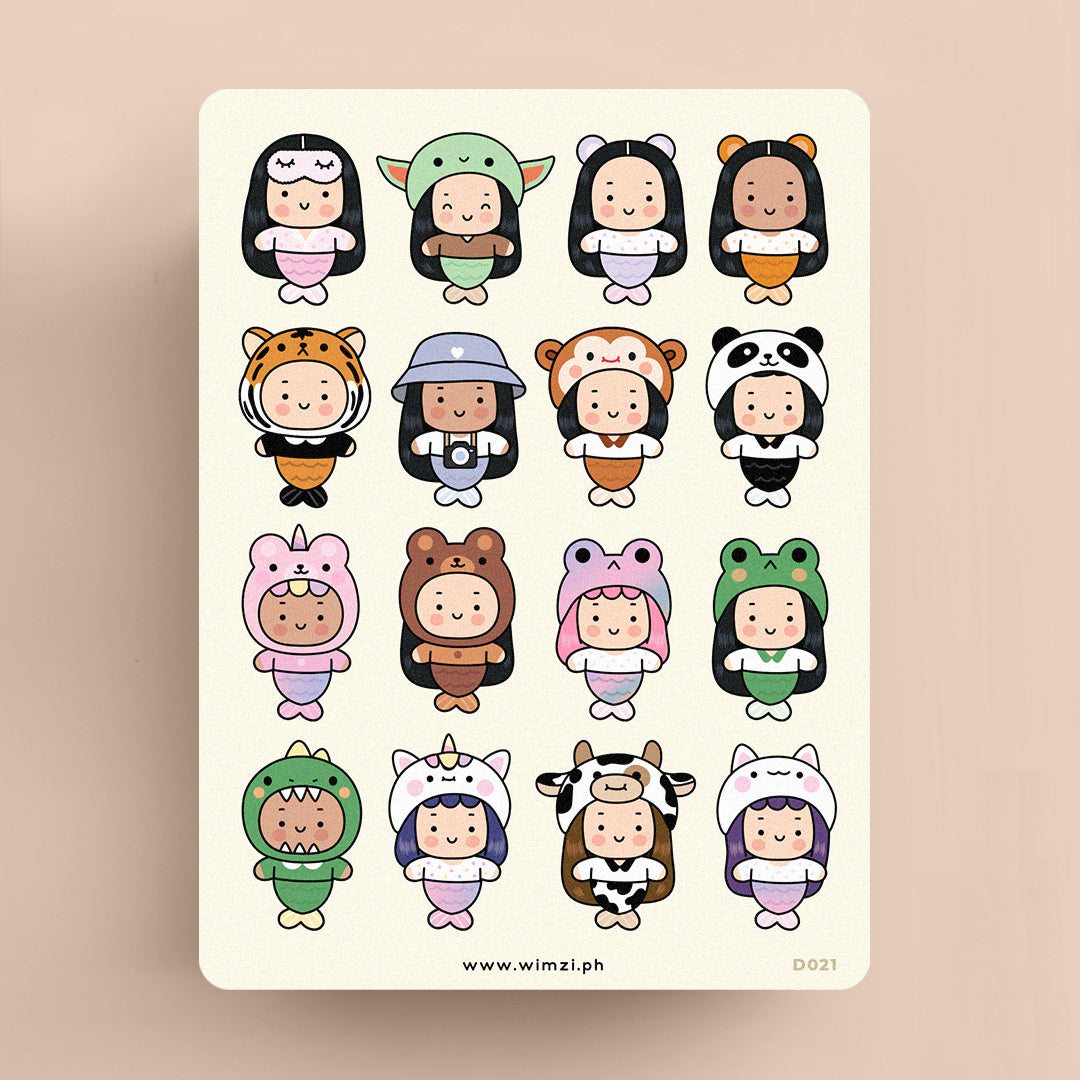 Super Kawaii Mermaids Sticker Sheet