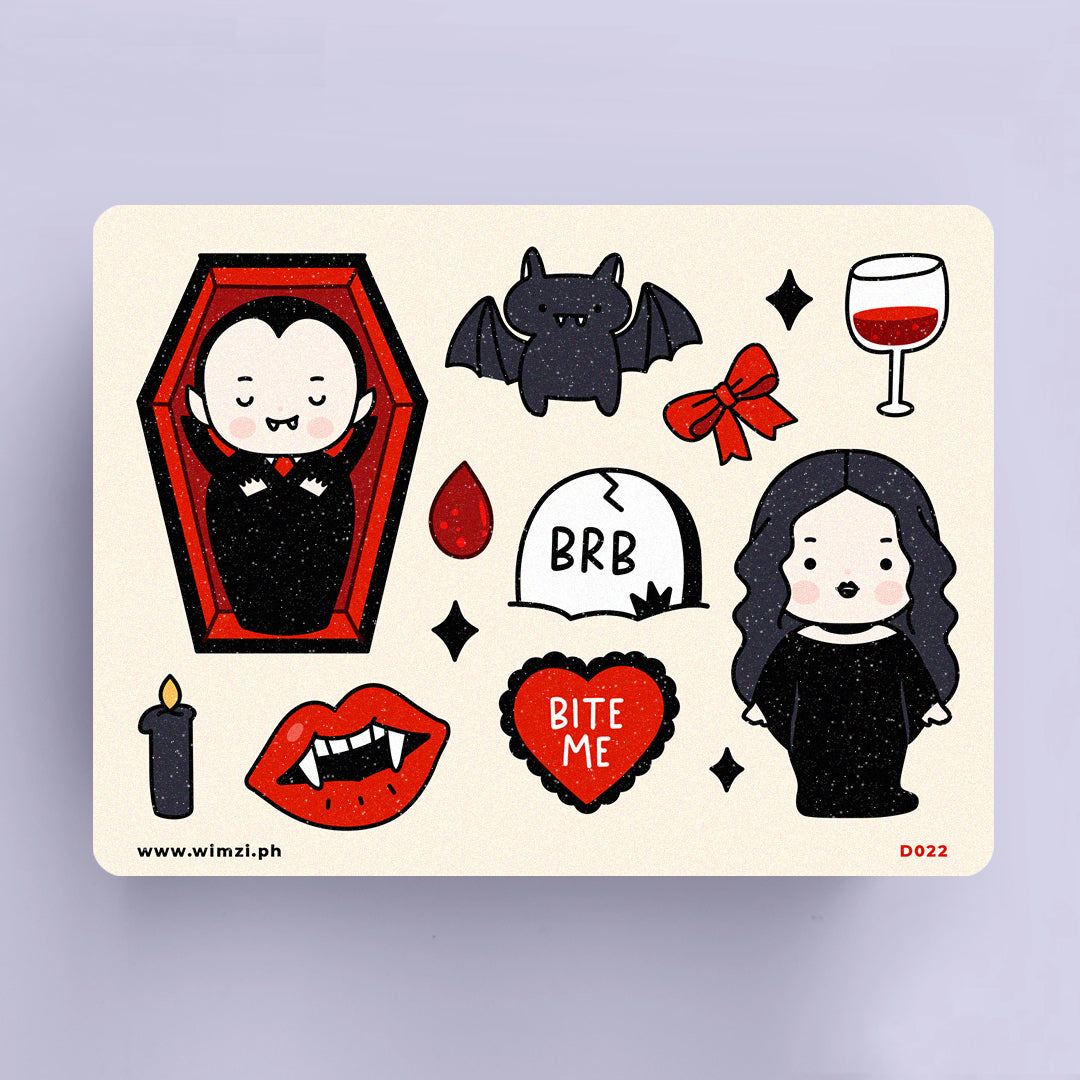 Cute Vampires Sticker Sheet