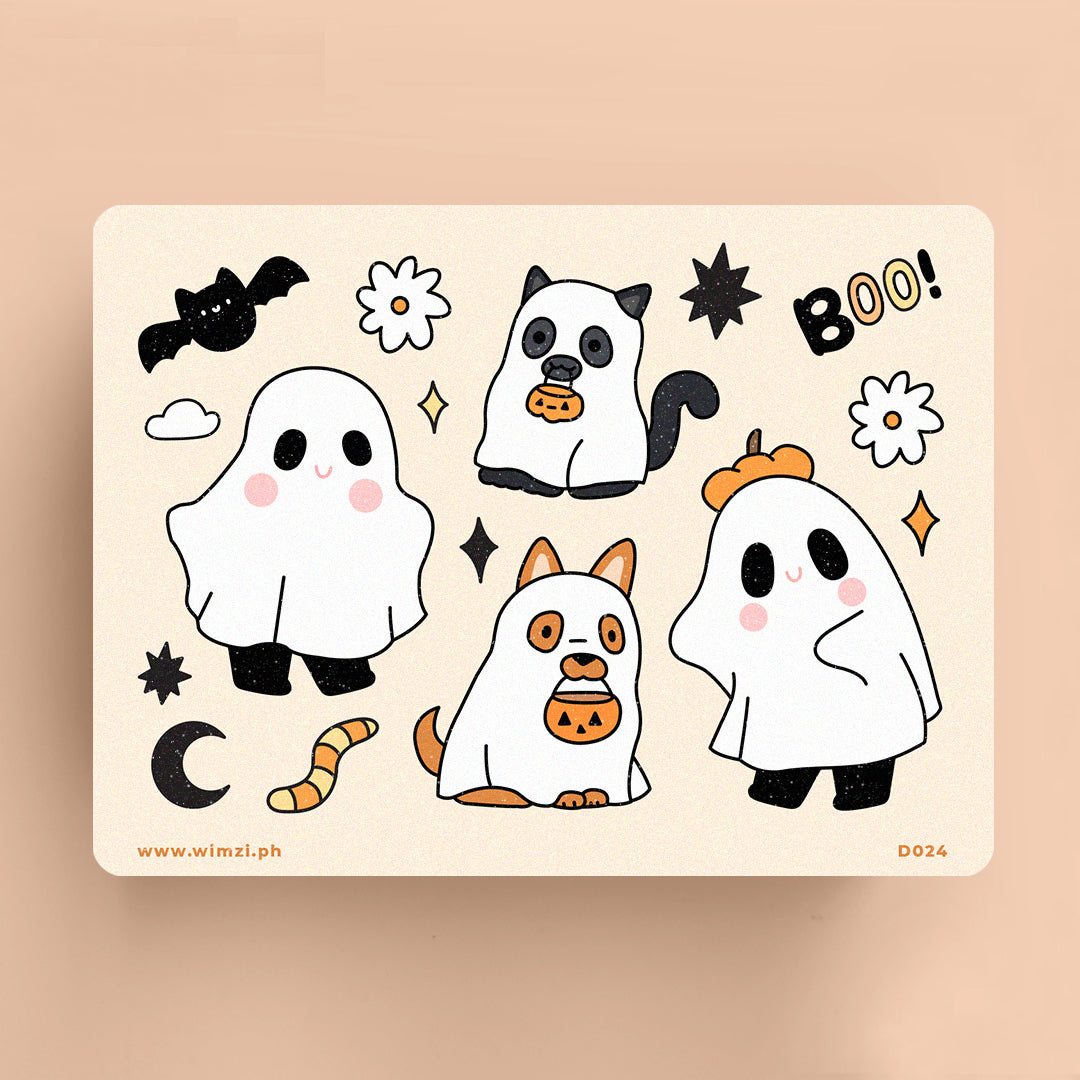 Ghosts Cute Sticker Sheet