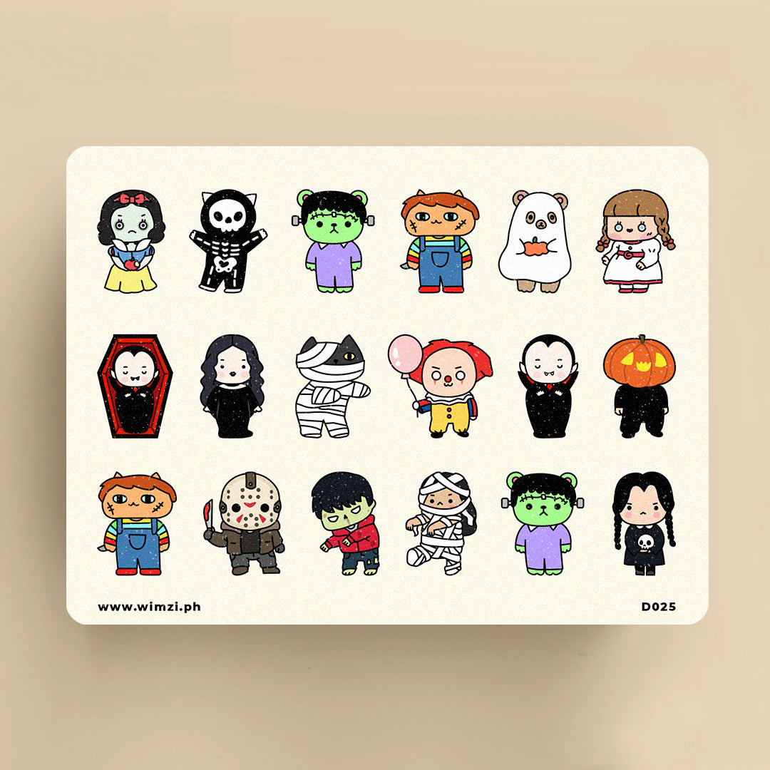 Spooky Costumes Cute Sticker Sheet