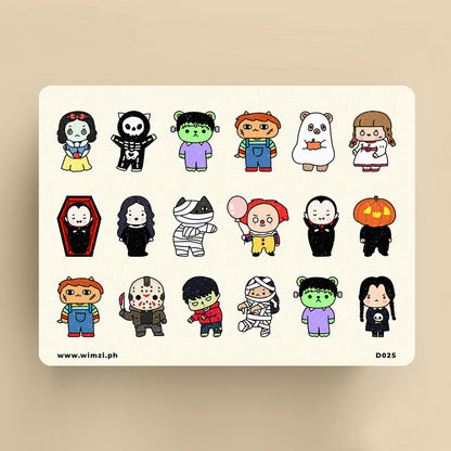 Spooky Costumes Cute Sticker Sheet