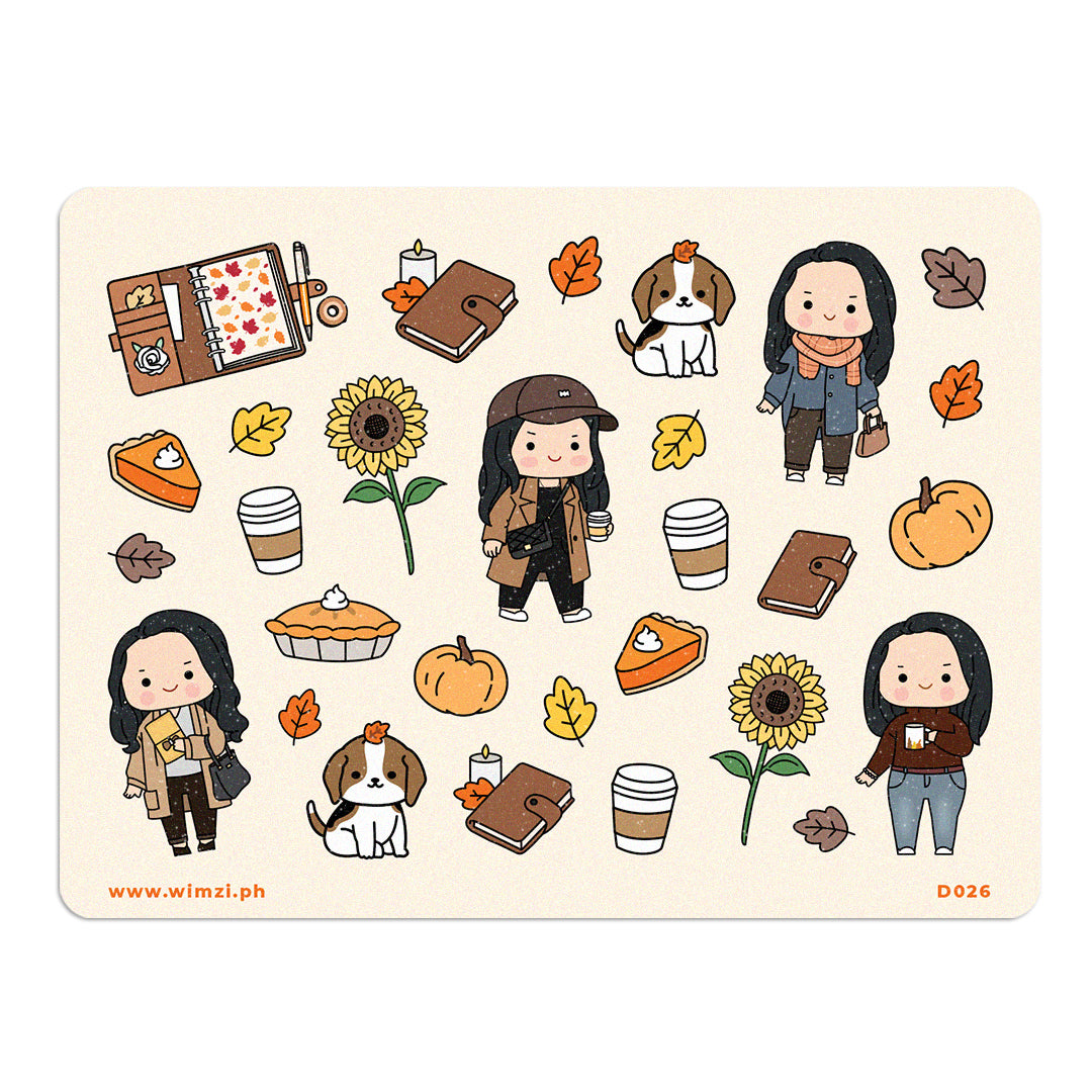 Autumn Season Cute Sticker Sheet