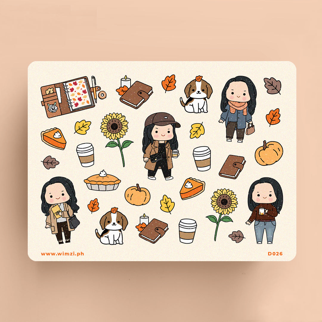 Autumn Season Cute Sticker Sheet