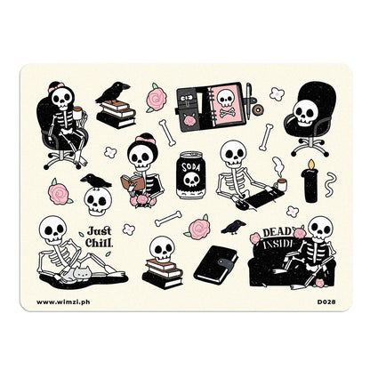 Dead Inside Cute Sticker Sheet