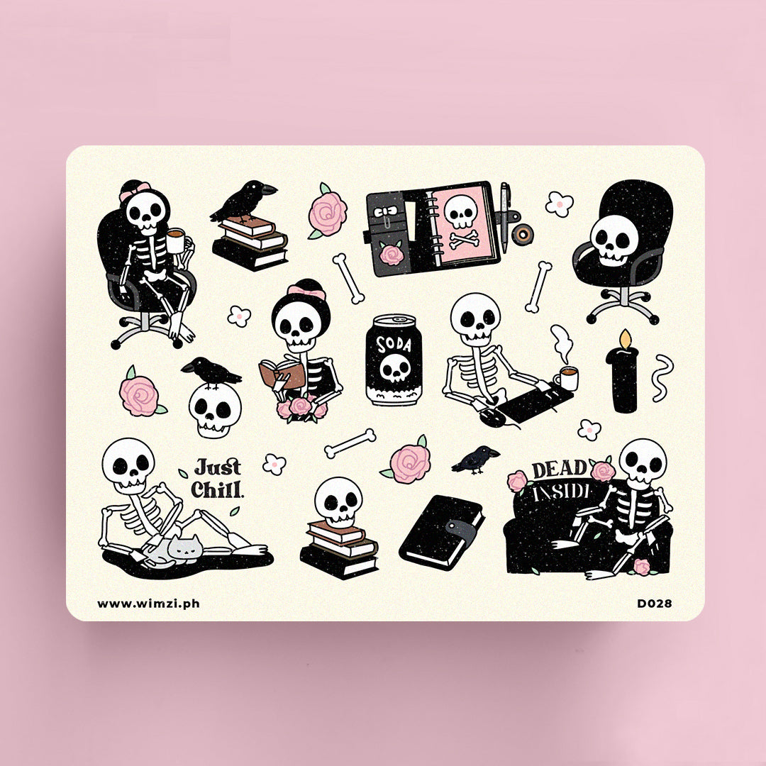 Dead Inside Cute Sticker Sheet