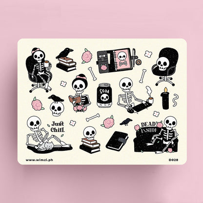 Dead Inside Cute Sticker Sheet