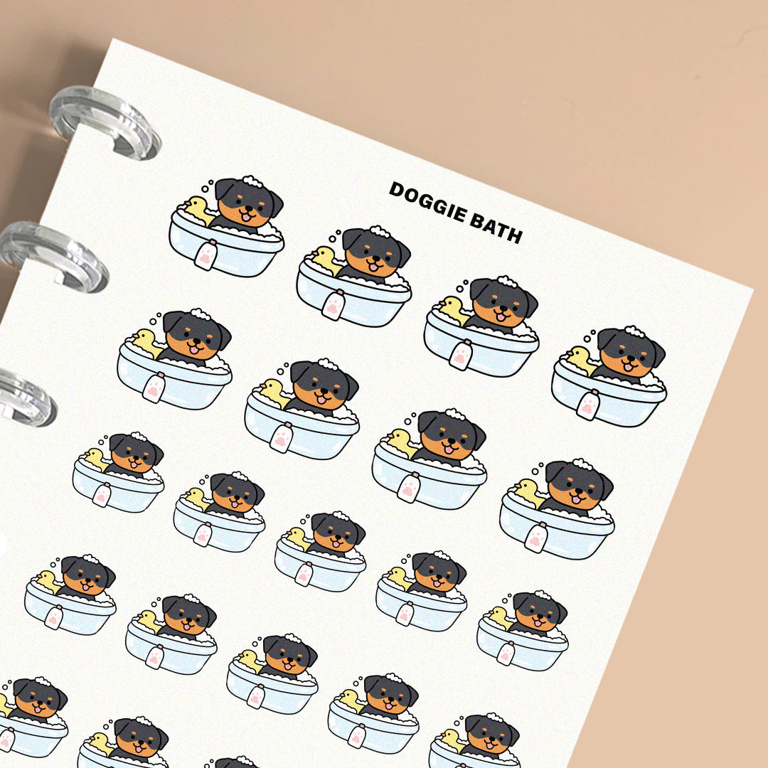 Doggie Bath Planner Stickers