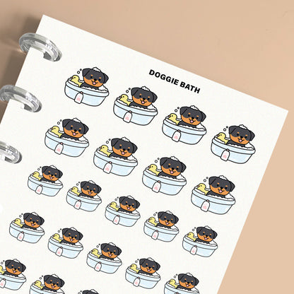 Doggie Bath Planner Stickers