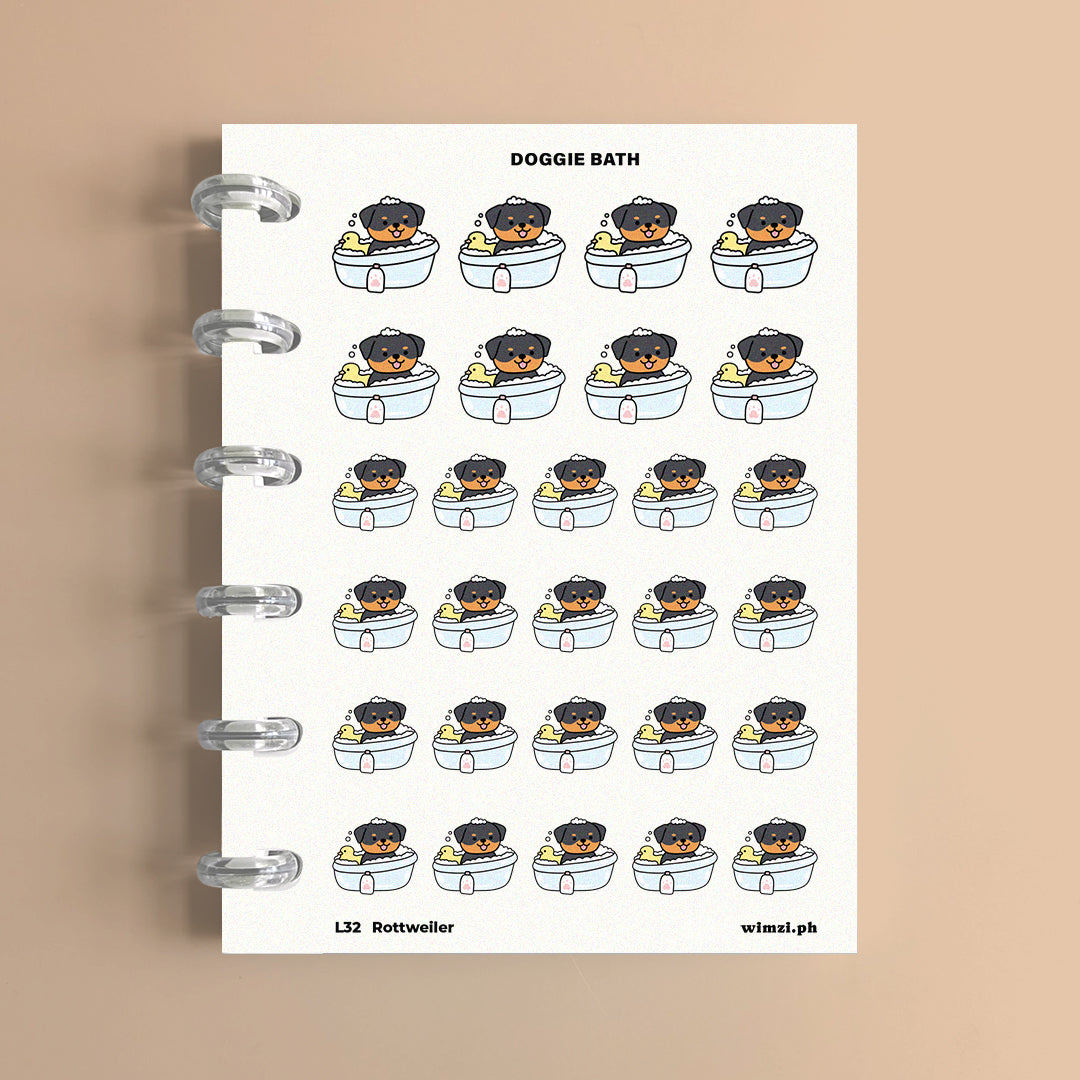 Doggie Bath Planner Stickers