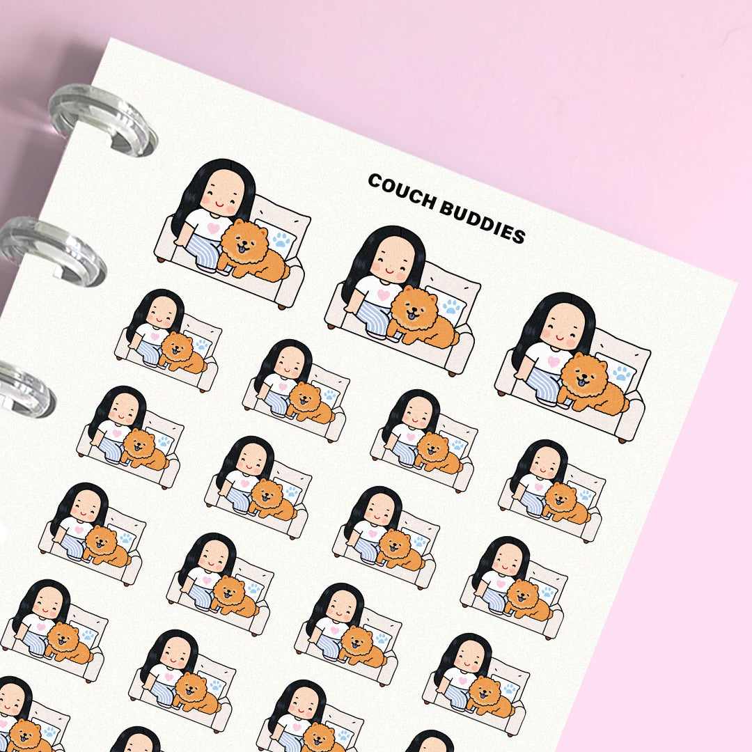 Couch Buddies Dog Planner Stickers