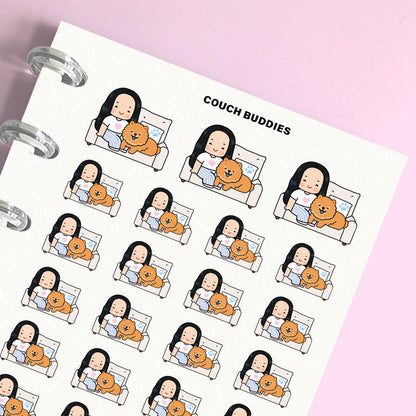 Couch Buddies Dog Planner Stickers