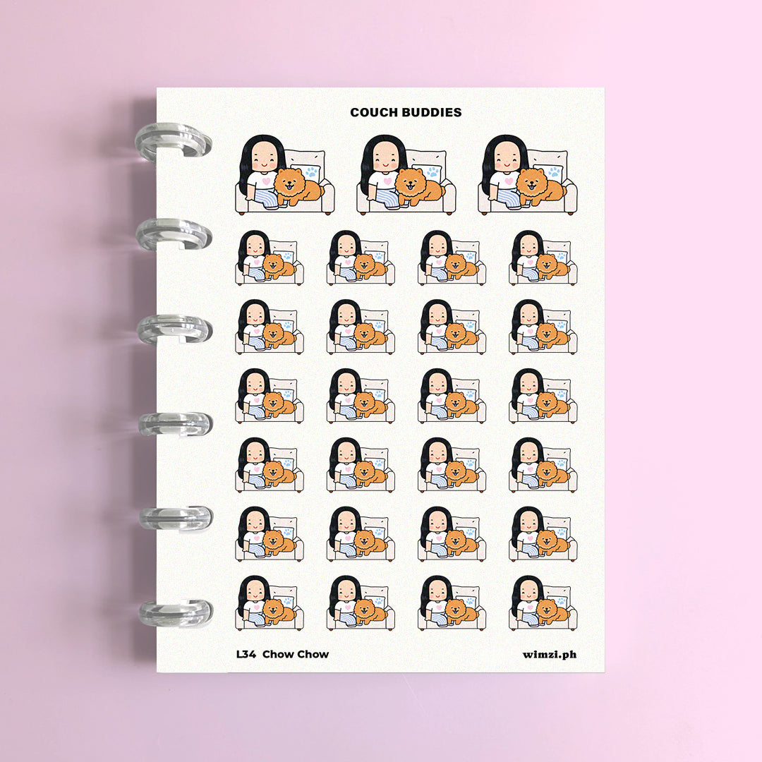 Couch Buddies Dog Planner Stickers
