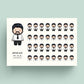 Office Guy Mini Me Planner Stickers