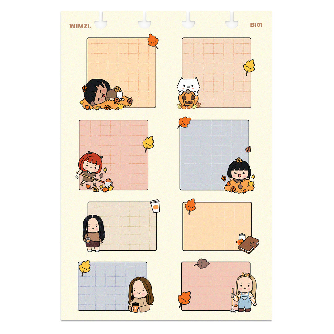 Autumn Notes Functional Planner Stickers