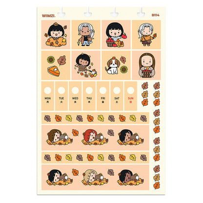 Hello Fall Hobonichi Weeks Sticker Kit