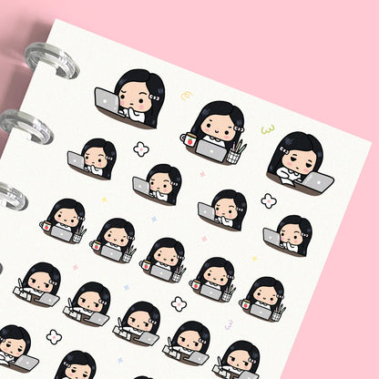 Laptop Work Planner Stickers