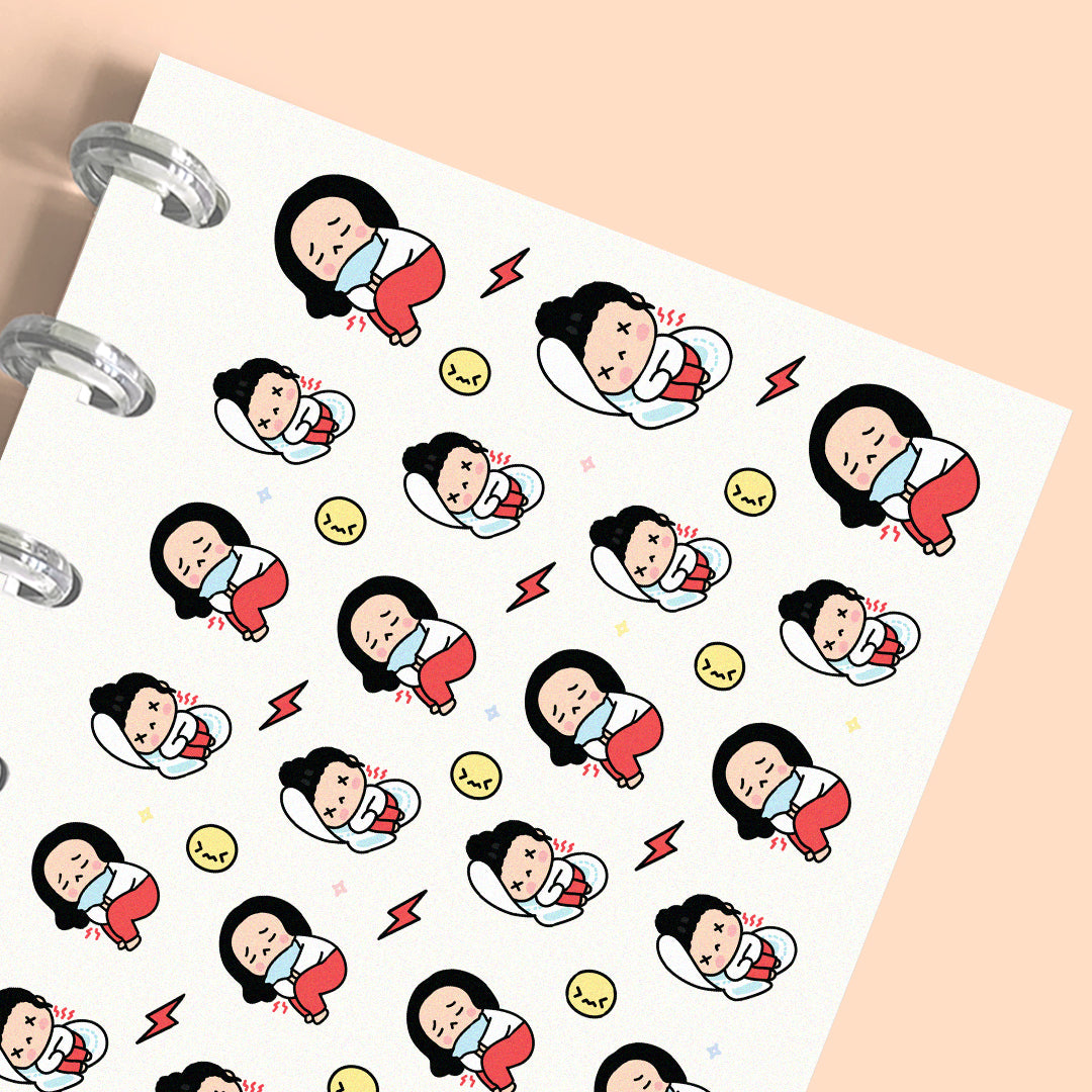 PMS Period Pain Planner Stickers – Wimzi