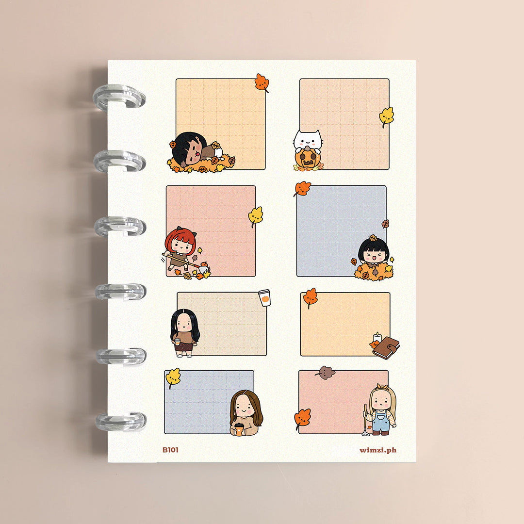 Autumn Notes Functional Planner Stickers