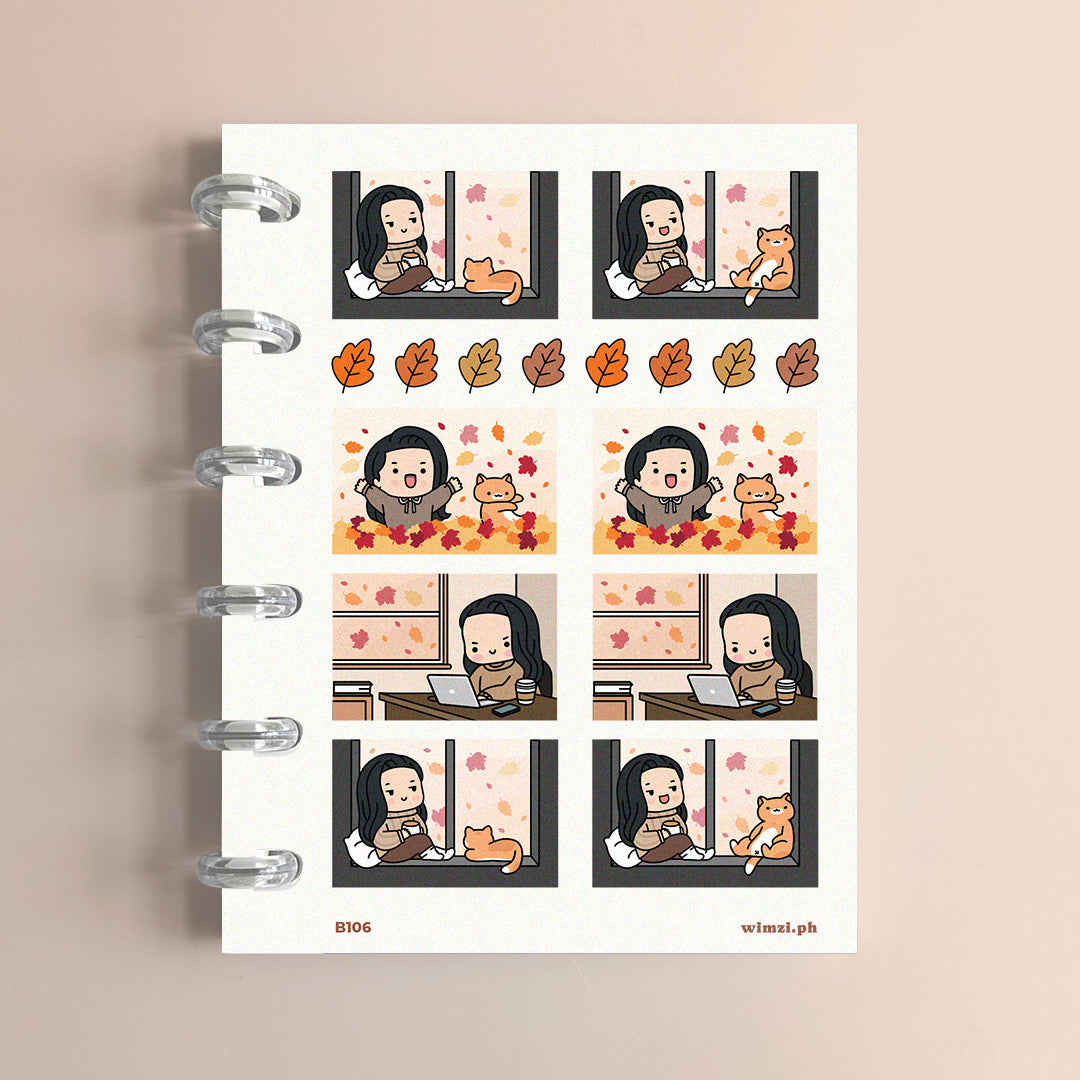 Fall Half Boxes Planner Stickers