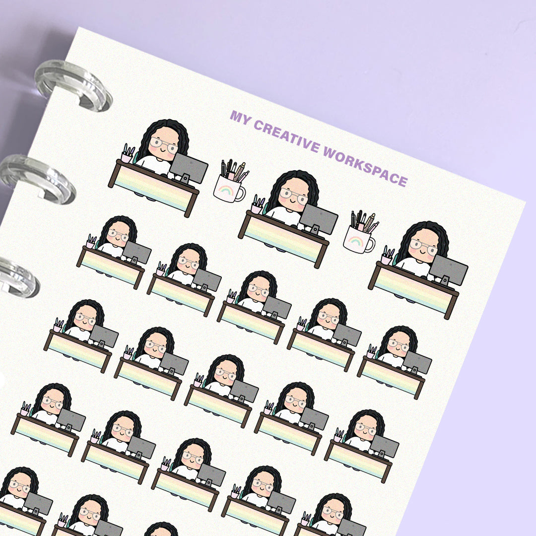 Desk, Creative Workspace Planner Stickers – Wimzi