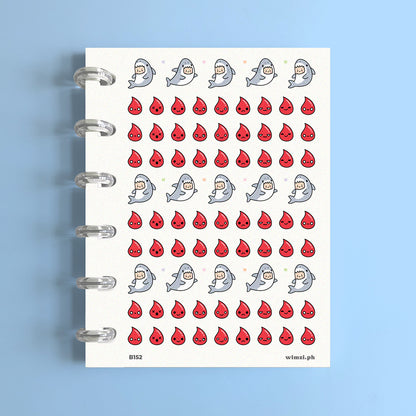 Period Shark Week Planner Stickers