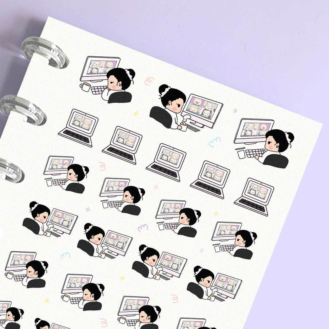 Online Meeting - Planner Stickers