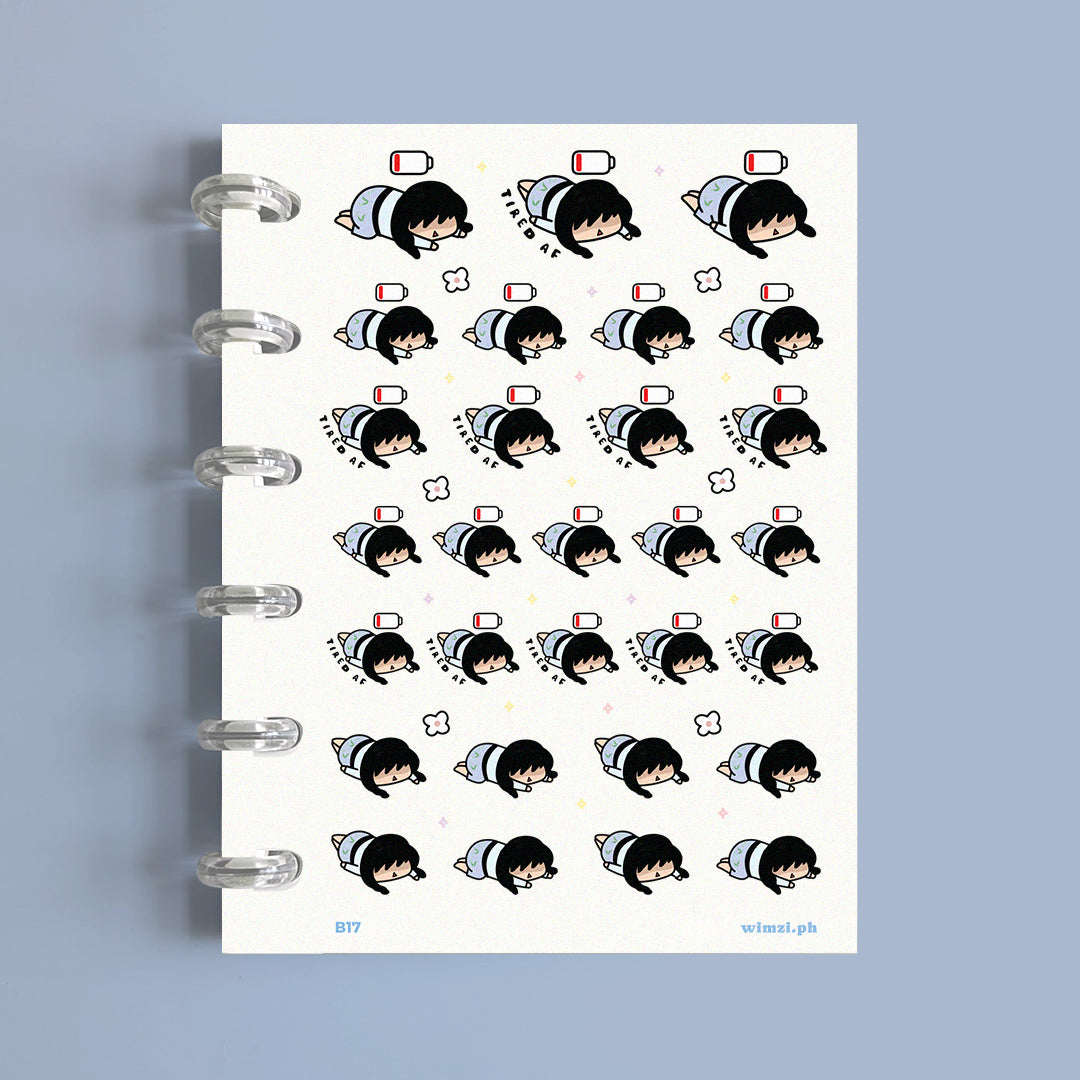 Tired AF Planner Stickers