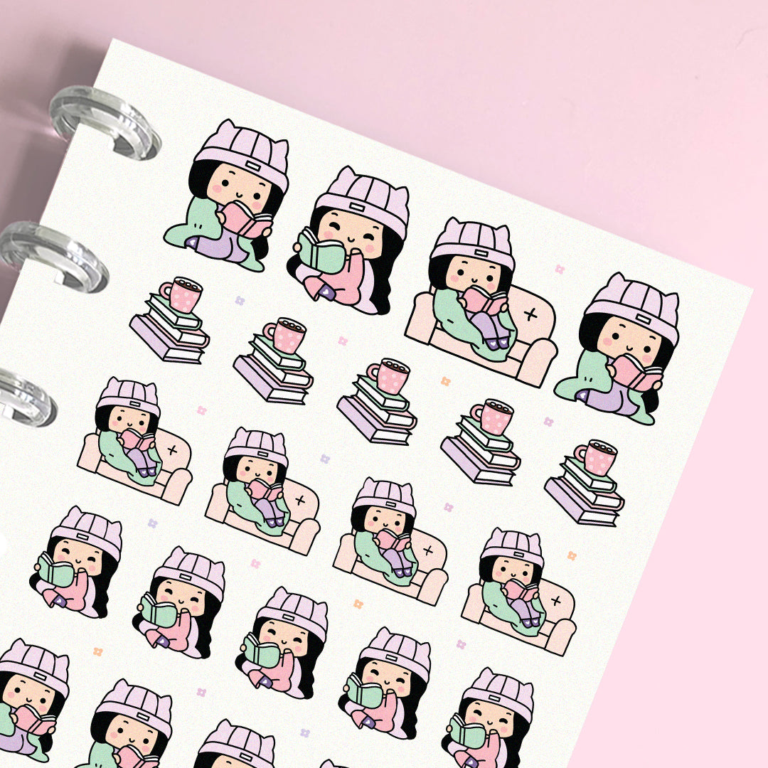 Cozy Reading Planner Stickers