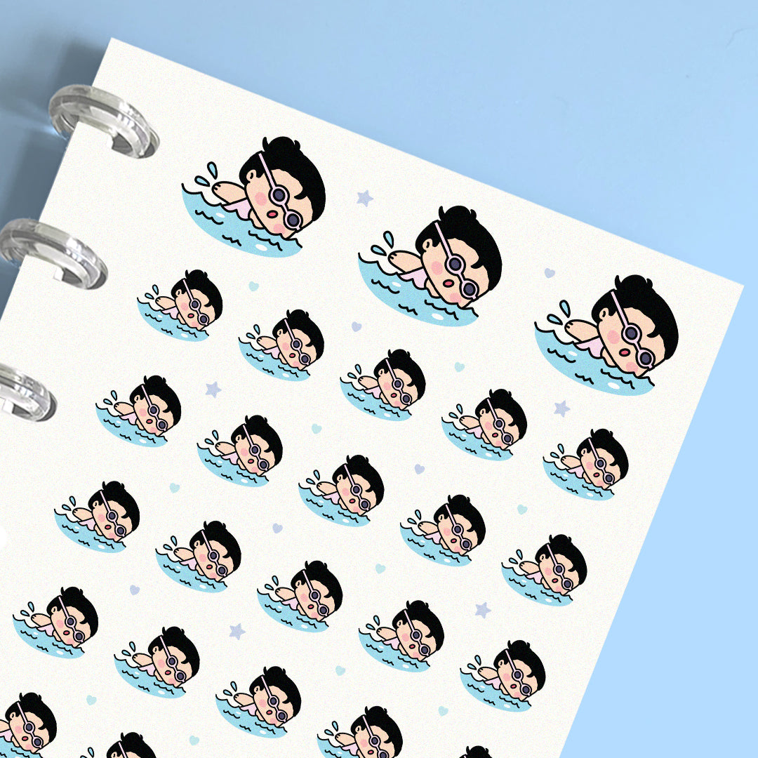 Swimming Planner Stickers