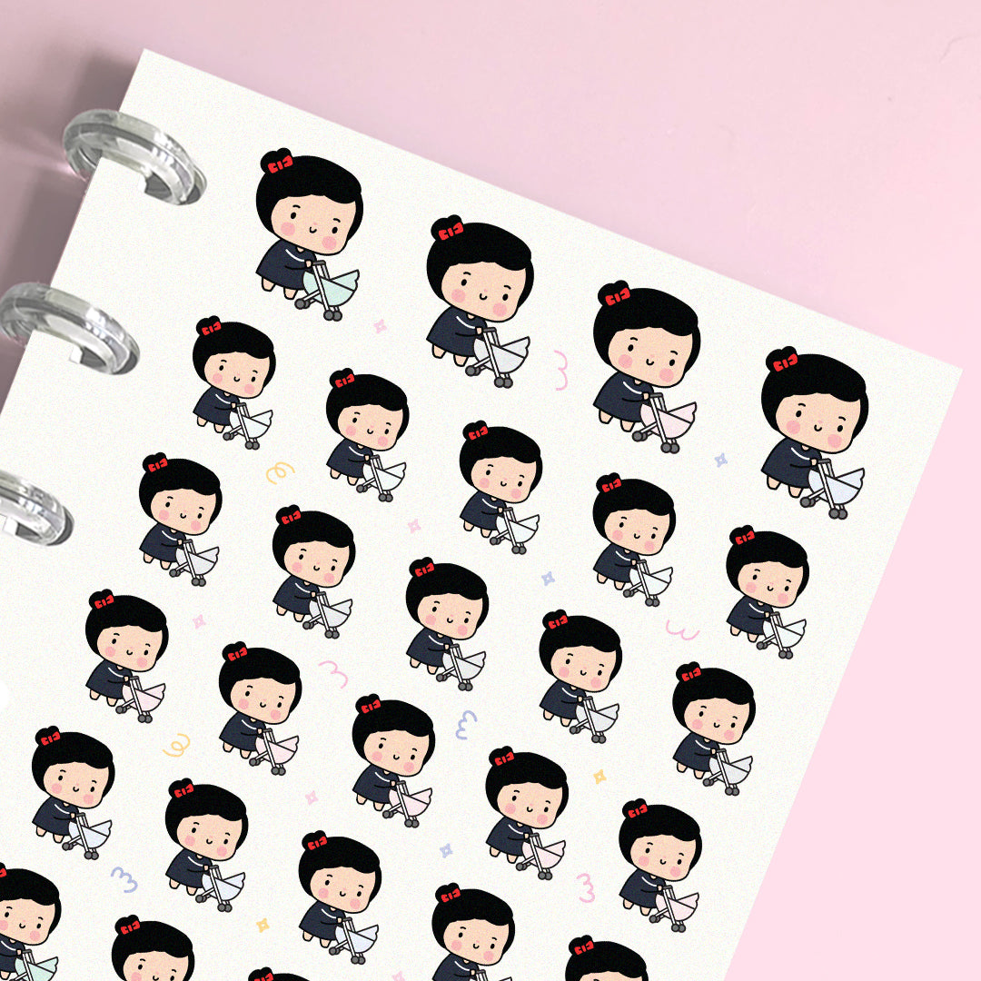 Baby in Stroller Planner Stickers