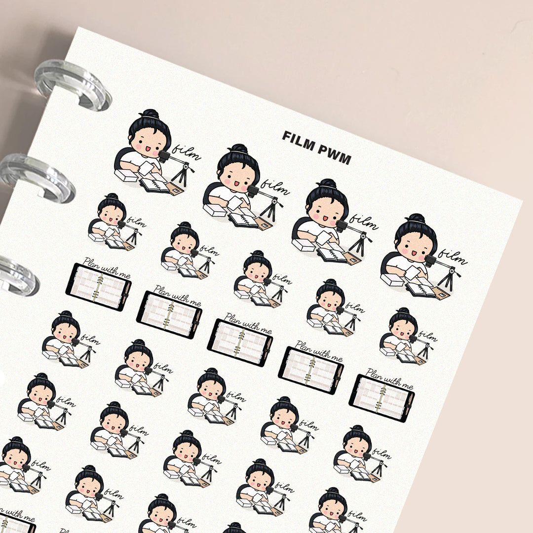 Film PWM Sticker Haul Vlog - Planner Stickers