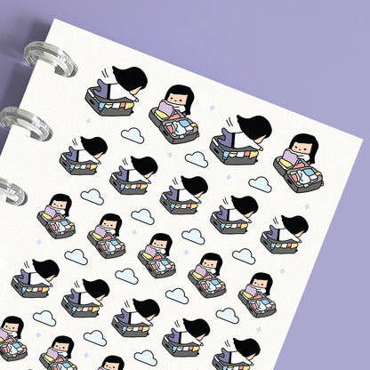 Pack Suitcase Planner Stickers