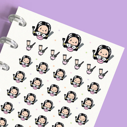 Hair Color Planner Stickers