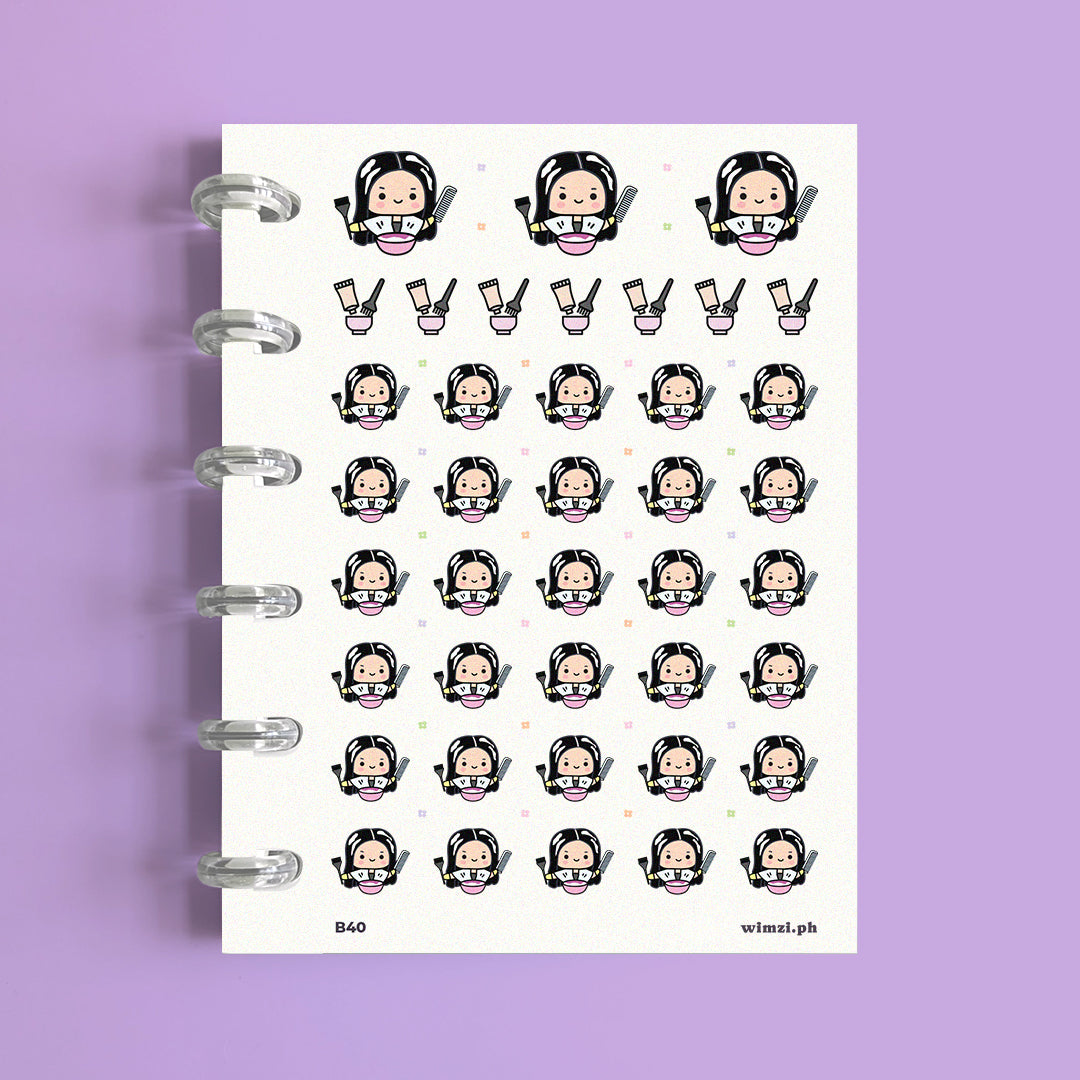 Hair Color Planner Stickers