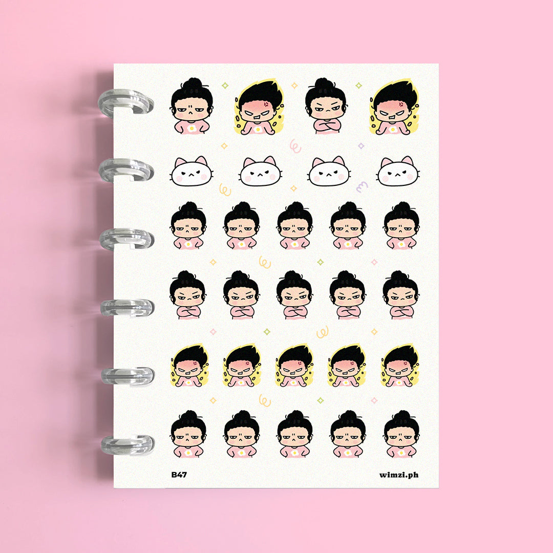 Angry Girl Planner Stickers