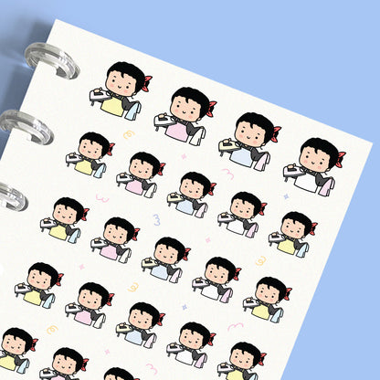 Iron Clothes Planner Stickers