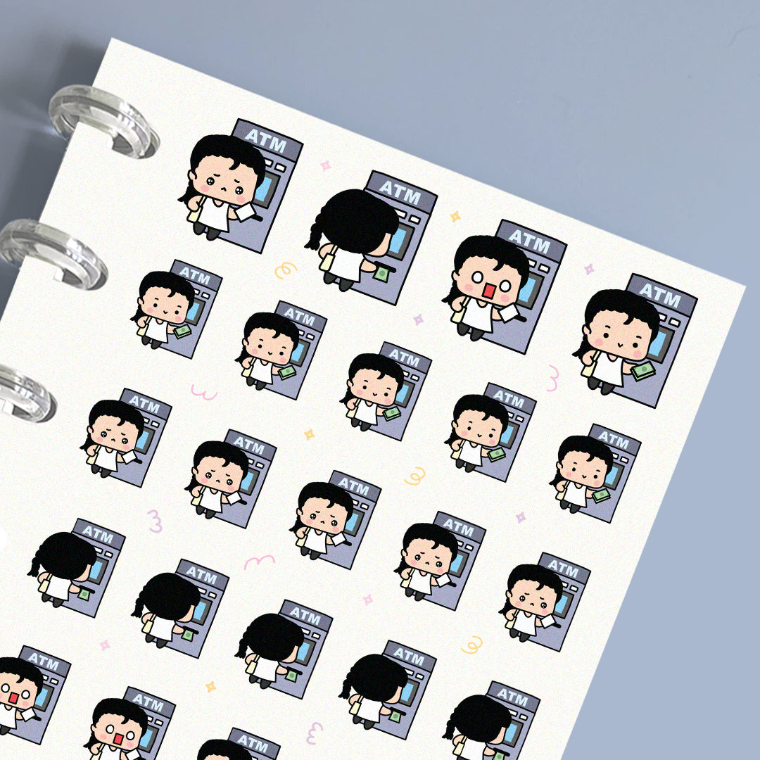 ATM Cash Withdrawal Planner Stickers