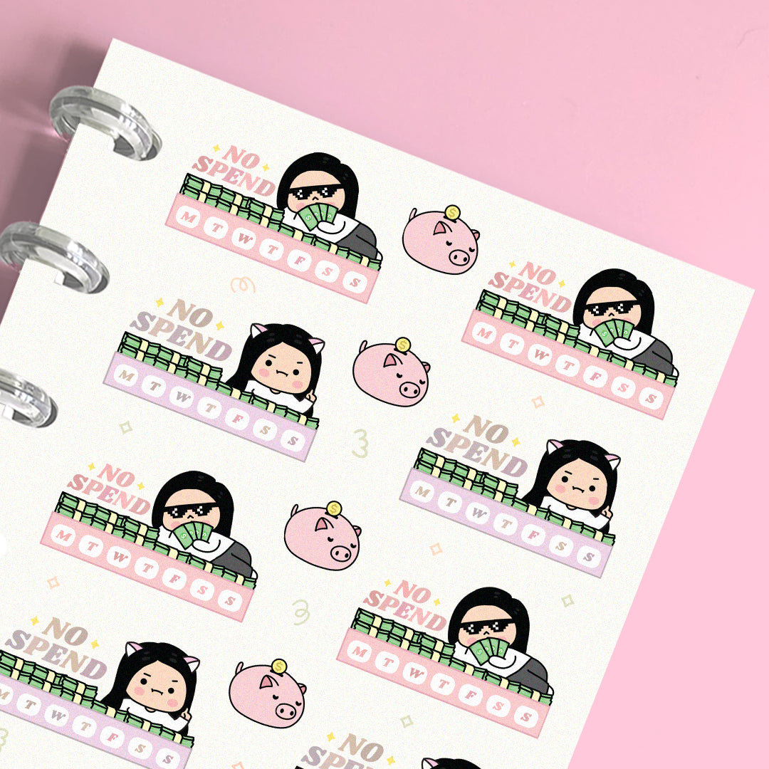 No Spend Planner Stickers