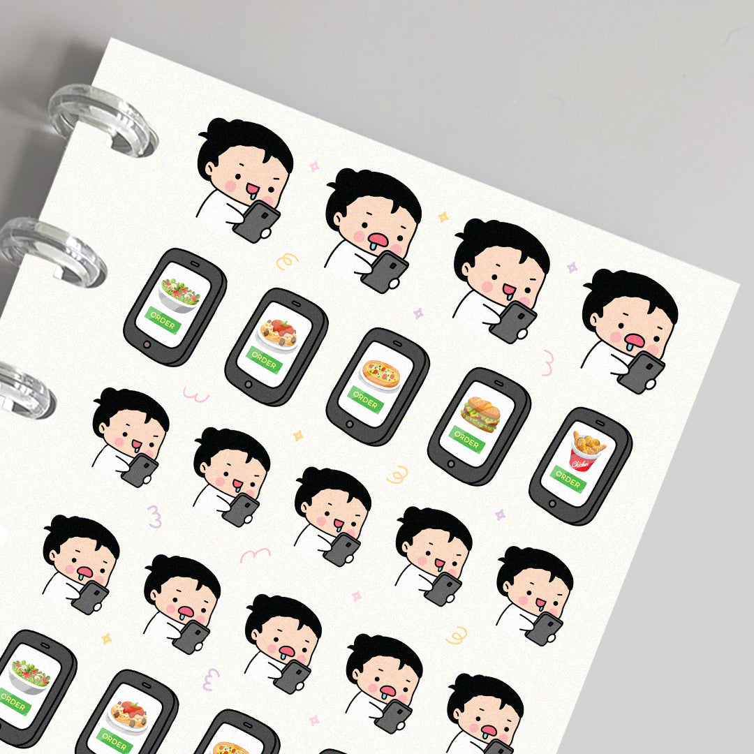 Order Food Online Planner Stickers