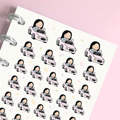 Driving Car Planner Stickers