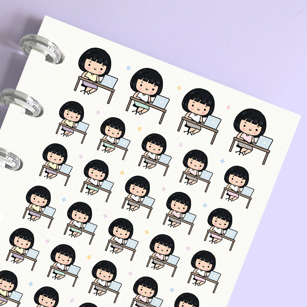 Working Girl Planner Stickers