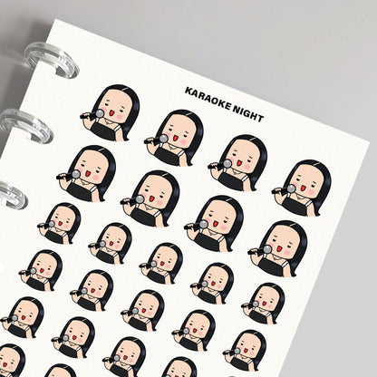 Karaoke Night Planner Stickers