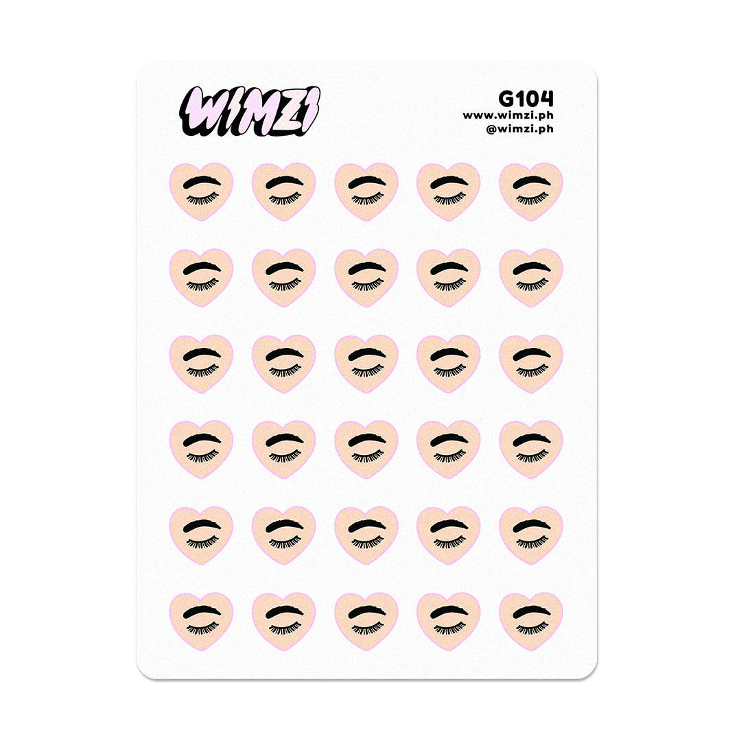 Brows and Lashes Planner Stickers