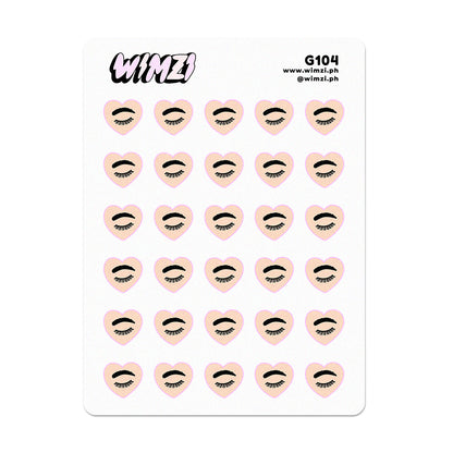Brows and Lashes Planner Stickers