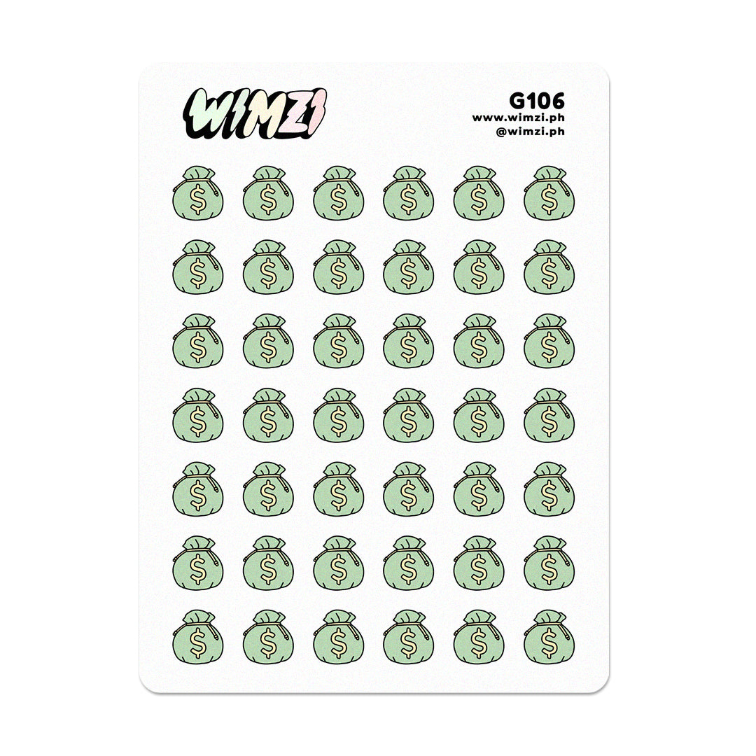 Money Bags Planner Stickers