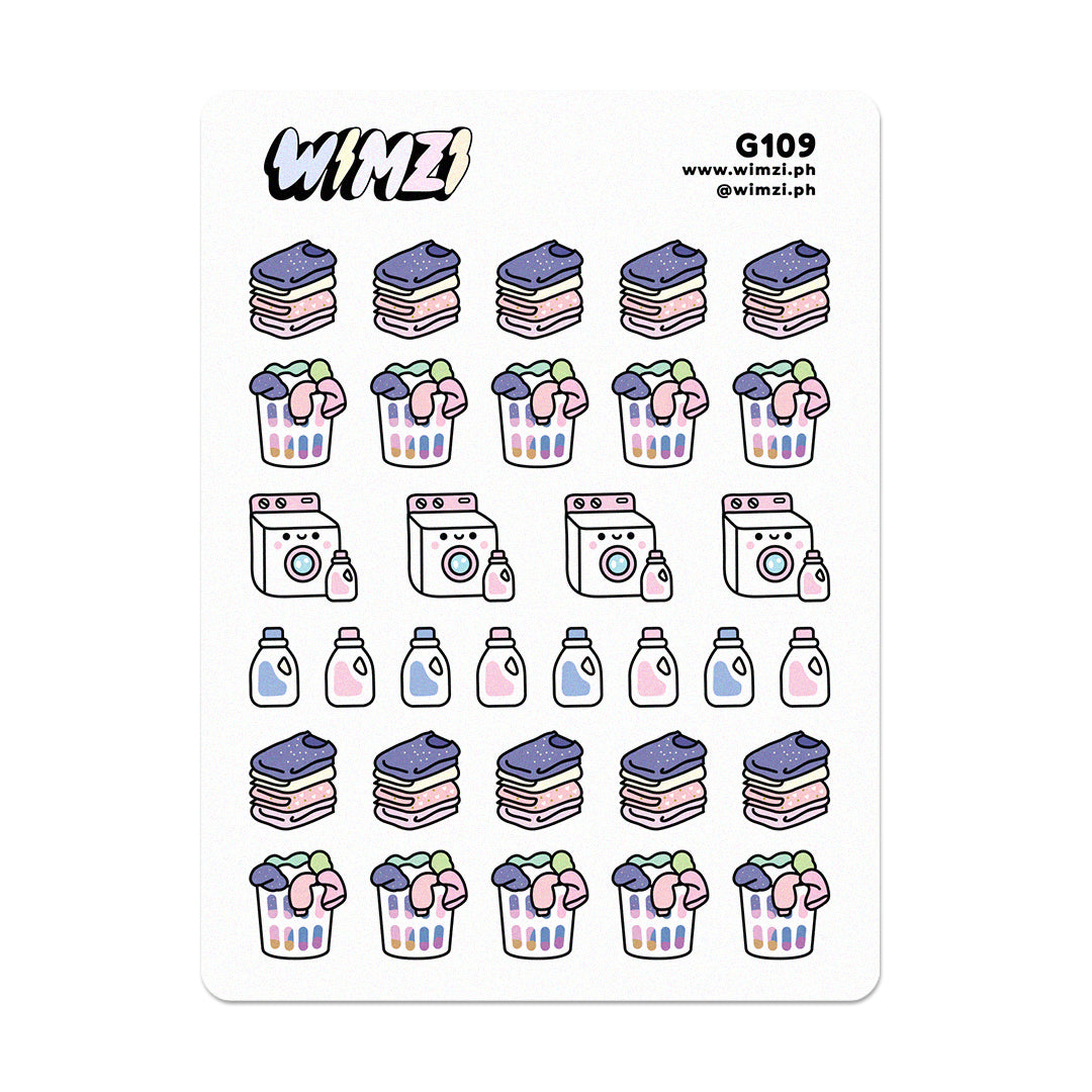 Laundry Day Planner Stickers