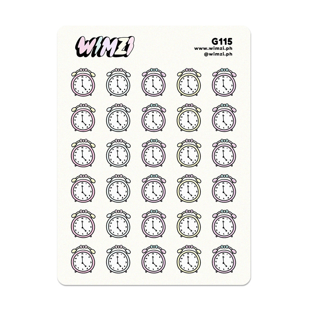 Alarm Clock Planner Stickers