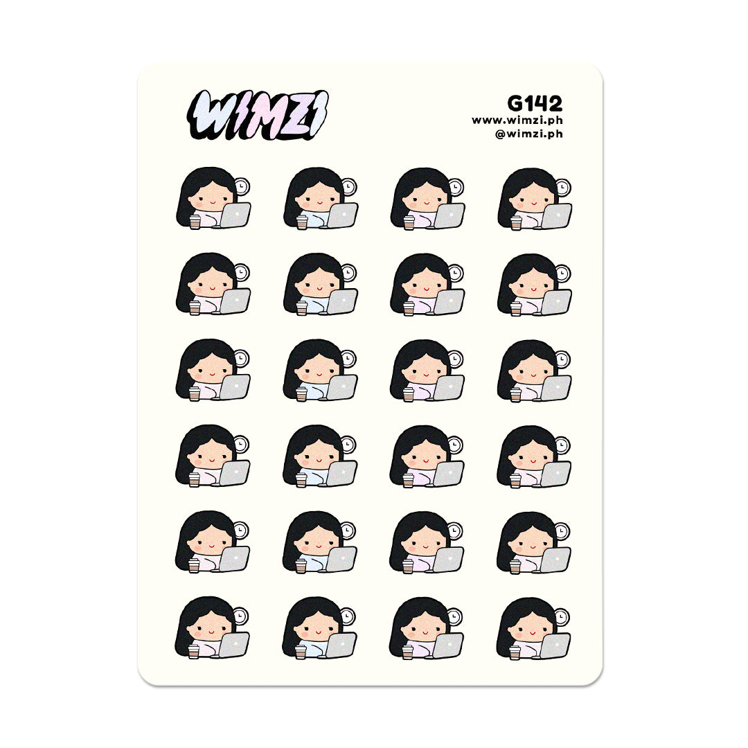 Laptop Duty, Workspace, Desk Planner Stickers
